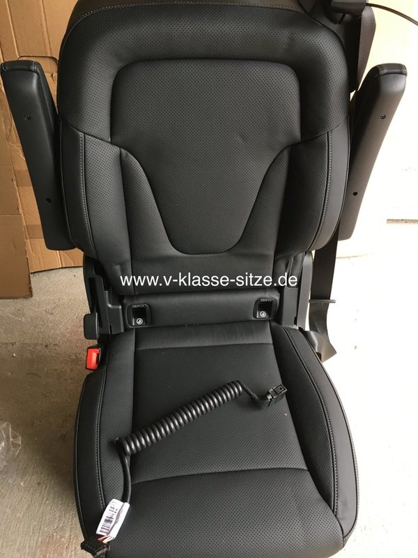 Einzelsitz V-Klasse Leder Nappa schwarz komfort mit Sitzbelüftung und Heizung